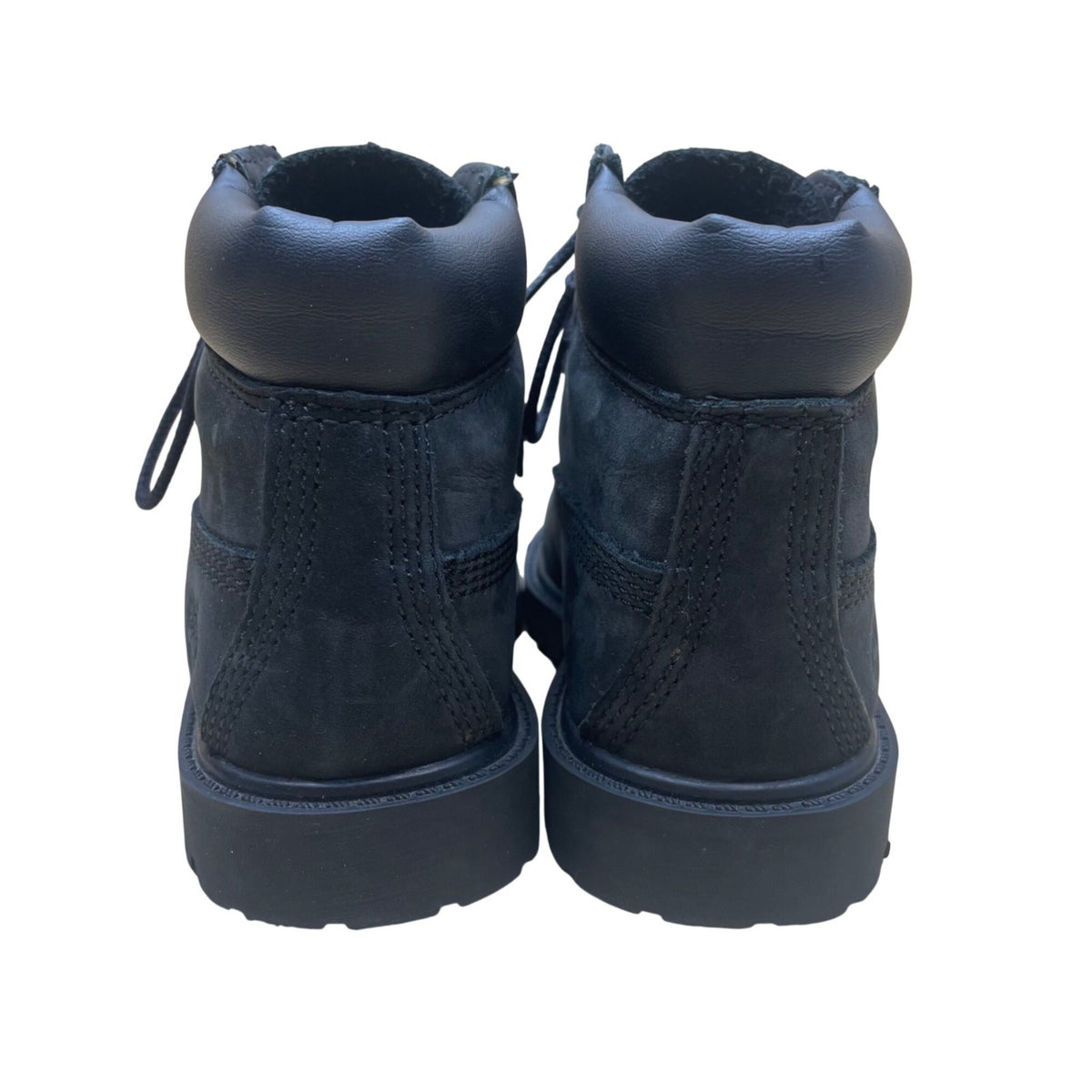Timberland Boys Black Leather Primaloft Insulated Waterproof Lace-Up Boots Sz 8