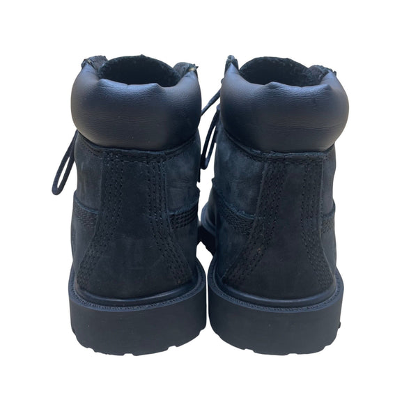 Timberland Boys Black Leather Primaloft Insulated Waterproof Lace-Up Boots Sz 8