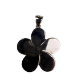 Sterling Silver & Koa Wood Flower Pendant Floral Handcrafted Artistry