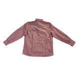 Faconnable Mens Red & White Cotton Striped Long Sleeve Button-Up Shirt Size XL