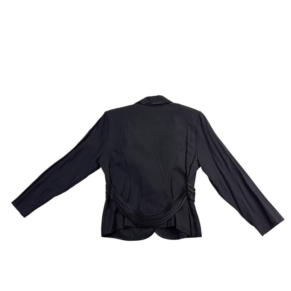 R.J. & Co Petite Womens Black Beaded Blazer & Pants 2-Piece Sz 14P Top12P Pants