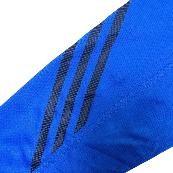 Adidas Mens Blue Long Sleeve ClimaLite Running Shirt W/ Orange Trim Size L