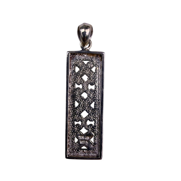 Sterling Silver 925 Womens Marcasite Pendant Intricate Design Jewelry