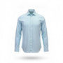 Michael Kors Mens Light Blue Cotton Blend Slim Fit Button-Up Dress Shirt Size L