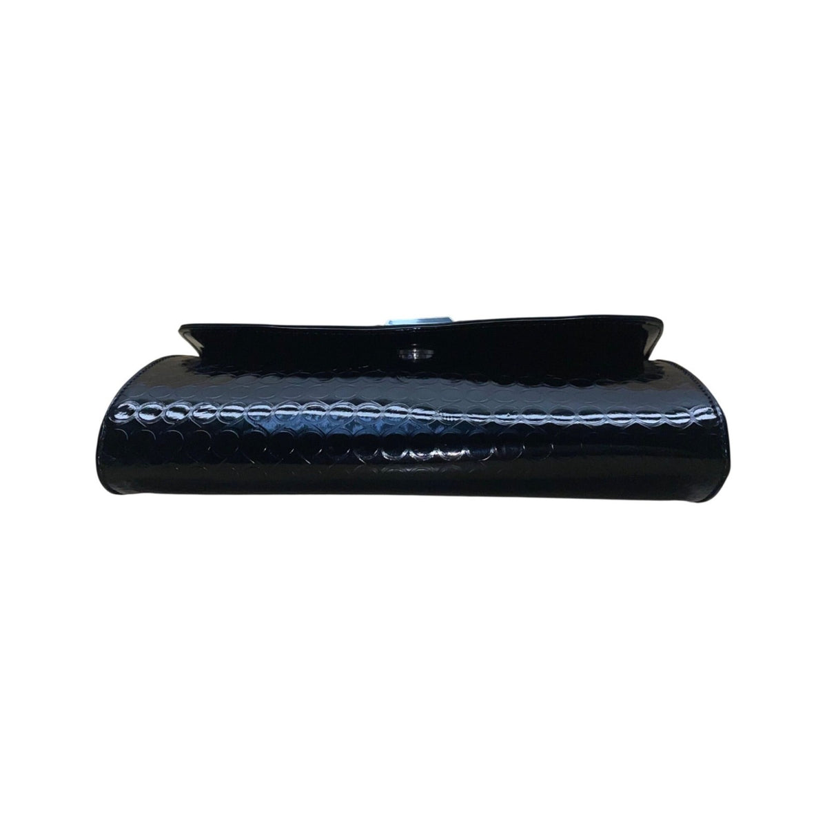 Nine West Women’s Black Patent Leather With Shoulder Chain Strap Clutch