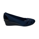 Cliffs By White Mountain Women’s Black Woven Detailing Bowie Wedge Flats Size 7M