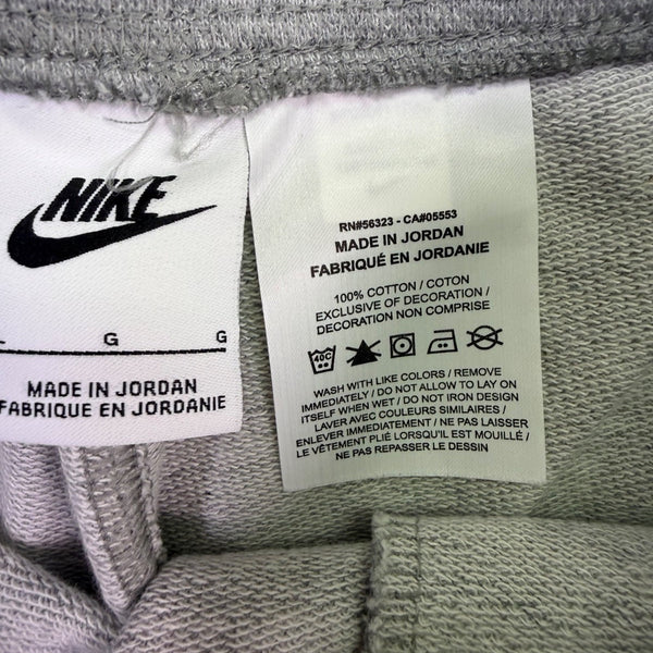 Nike Mens Gray Drawstring Shorts With Logo Graphics Casual Lightweight Size L