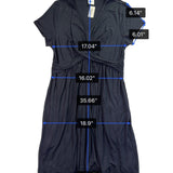 Soma Womens Black Short Sleeve Wrap  Dress Chic & Versatile Style Size L