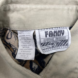 Fanny Special designs Vintage Mens Short Sleeve Western Shirt Beige & Black Sz X