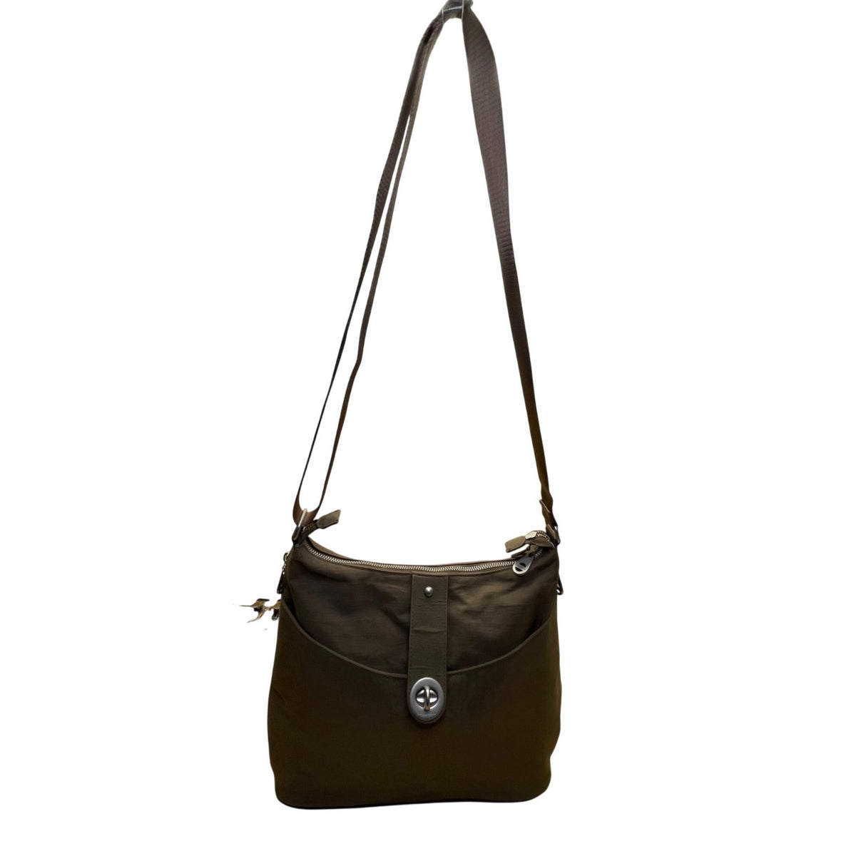 Baggallini Women’s Brown Nylon Adjustable Strap Crossbody Bag