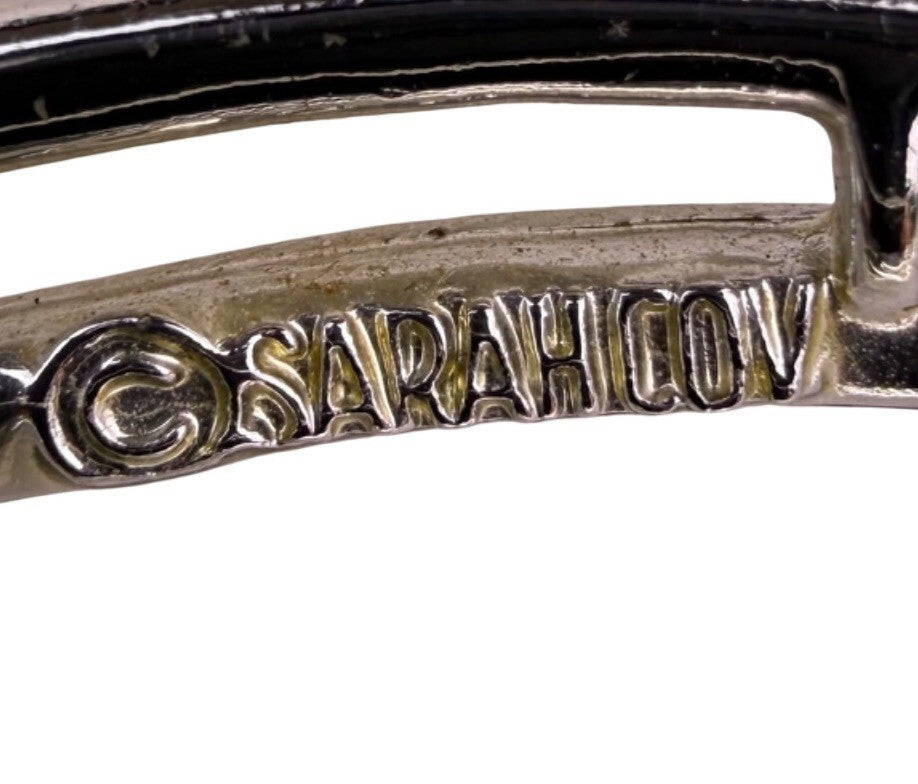 Sarah Coventry Womens Silver Tone Metal Leaf Abstract Brooch Pin Vintage Jewelry