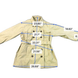 L.L.Bean Women’s Beige Trench Coat Belted Double-Breasted Petite Sz XL 