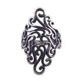 Sterling Silver Tone Adjustable Openwork Scroll Ring Womens S925 Jewelry Size 7