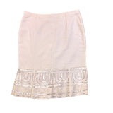 Ashley Stewart Womens White Linen & Rayon Cutwork Pencil Skirt Size 24W