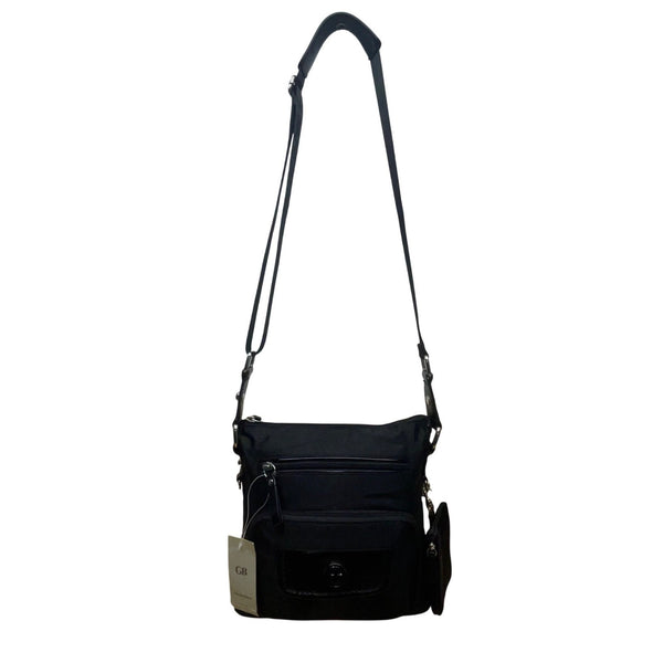 Giani Bernini Women’s Black Nylon Adjustable Strap Multi Pockets Crossbody Bag