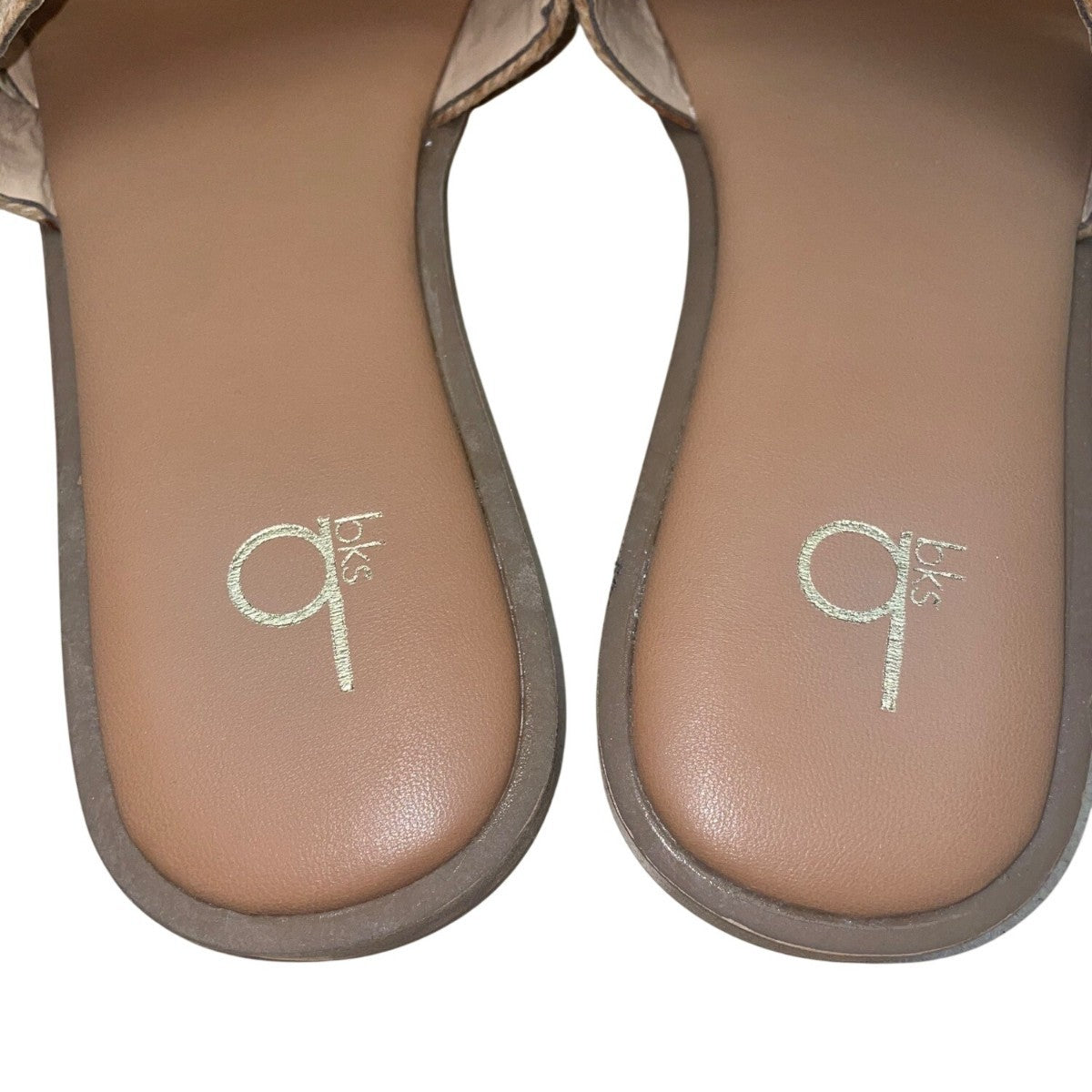 Bks Women’s Brown Braided Embellished Strap Slide Benda Casual Sandals Size 7