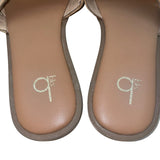 Bks Women’s Brown Braided Embellished Strap Slide Benda Casual Sandals Size 7