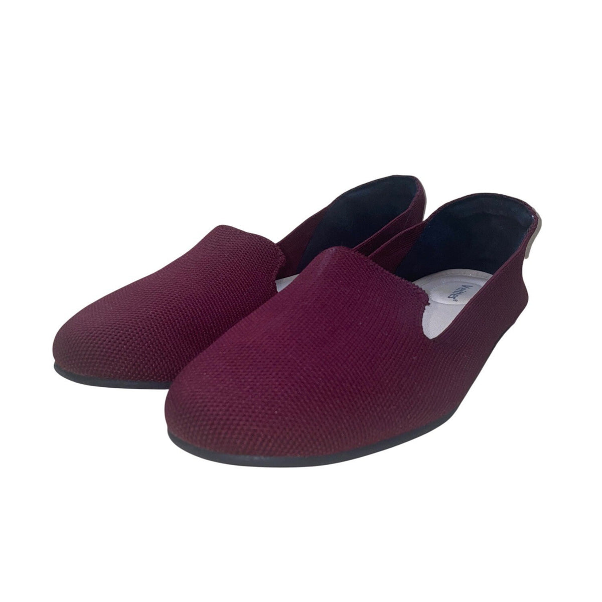 Veittes Women’s Burgundy Woven Slip-On Casual Ballet Flats Size 11W