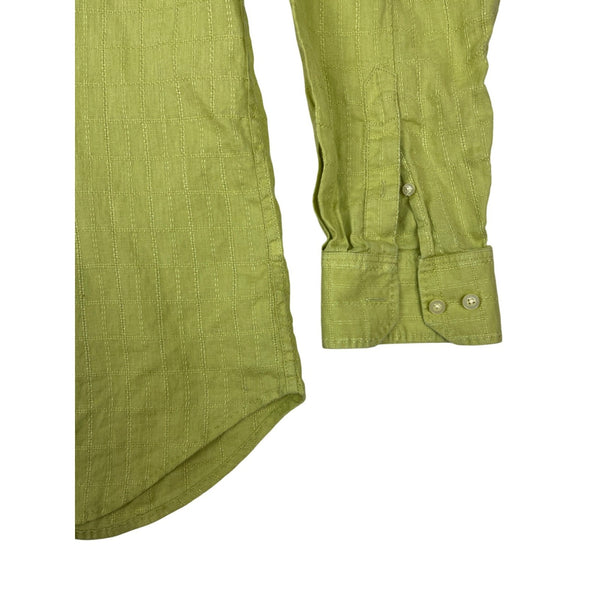 Tommy Bahama Men's Green Lime Button Up Long Sleeve Linen Shirt Sz XL