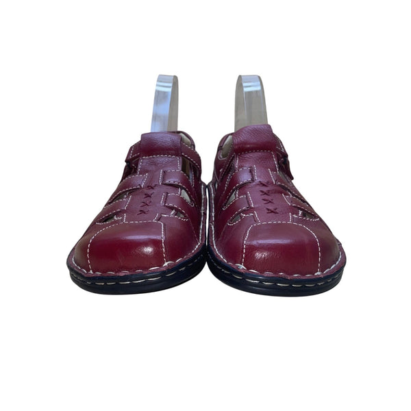 PG Lite Men’s Red Leather Adjustable Strap Closed Toe Sandals Size US11.5/12