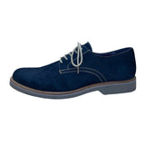 14th & Union Men’s Navy Leather Lace-Up Stitched Oxford Dress Shoes Size 10.5M