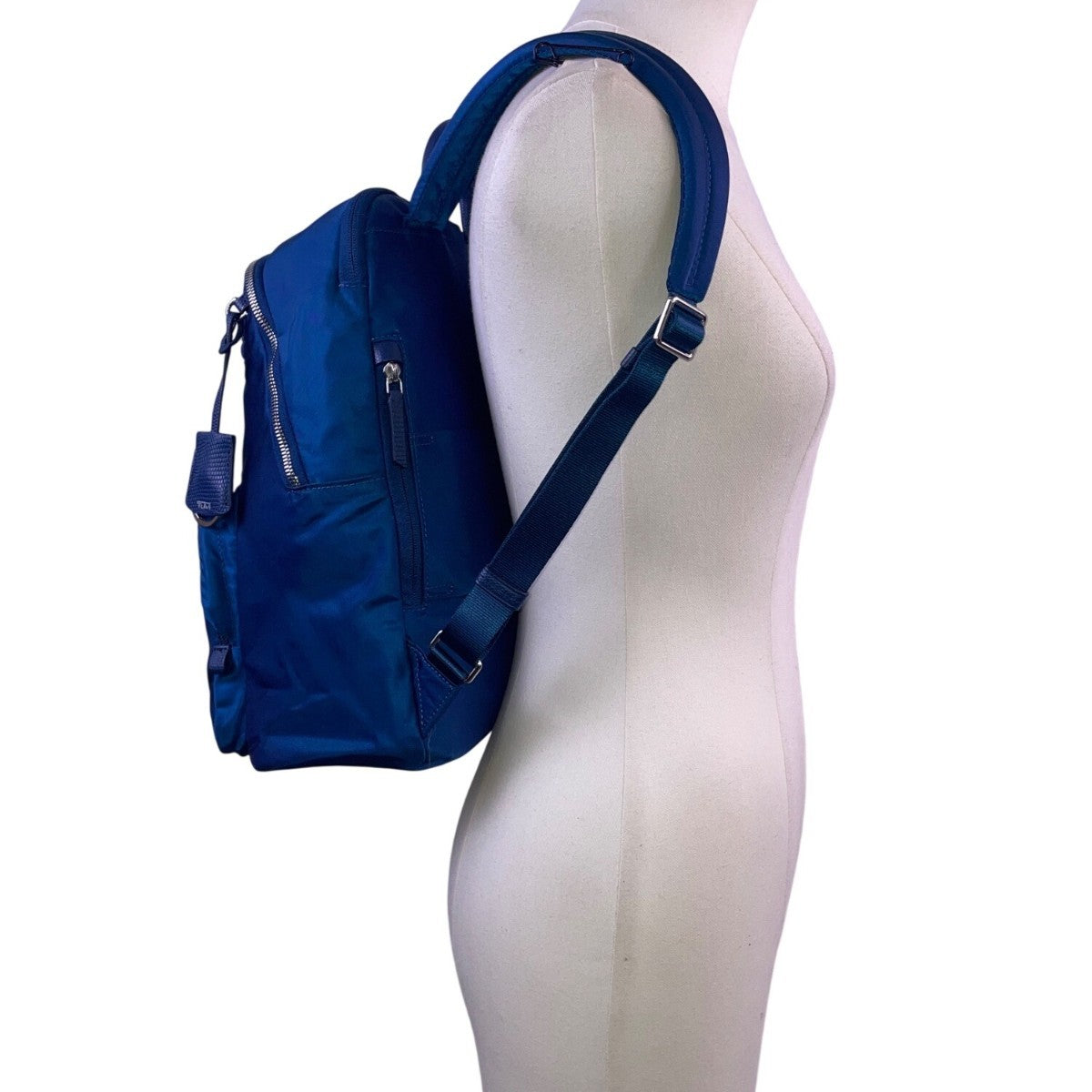 Tumi Women’s Blue Nylon With Multiple Zipper Pockets Adjustable Straps Backpack