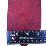 Countess Mara Mens Red Paisley Silk Handmade Necktie Luxurious Pattern