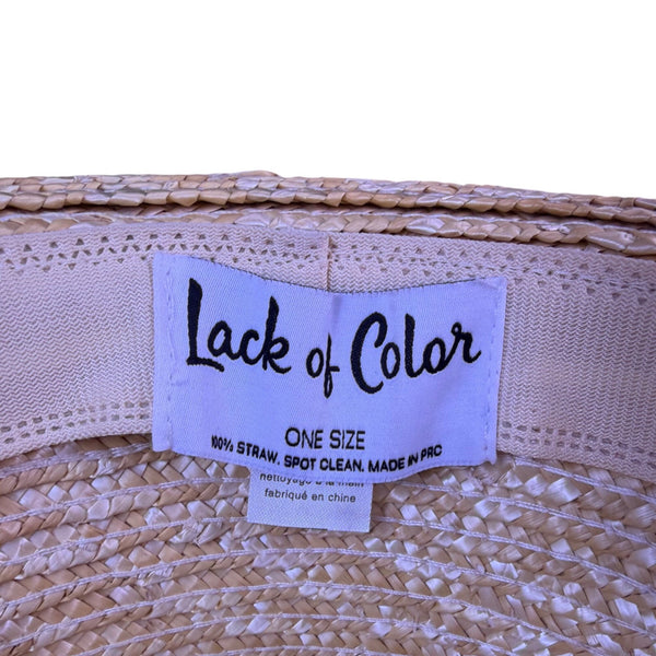 Lack Of Color Unisex Natural Straw Boater Hat With Tan Band Classic Design