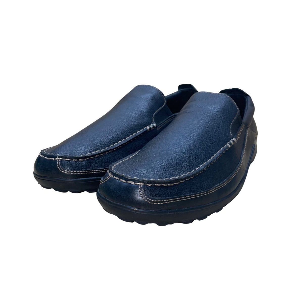 Cole Haan Men’s Black Leather Slip-On Moc Toe Tucker Ventian Loafers Size 12M