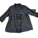 Woman Within Womens Black Swing Coat Button Front Lightweight Size 38W
