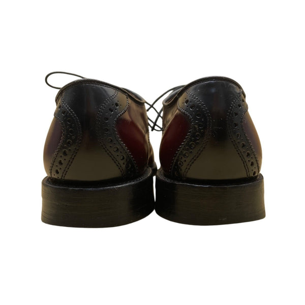 Allen Edmonds Men’s Burgundy/Black Leather Wingtip Oxford Dress Shoes Sz 12