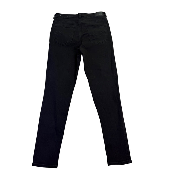 American Eagle Womens Black Super Stretch Denim Skinny Jeans Size 10 