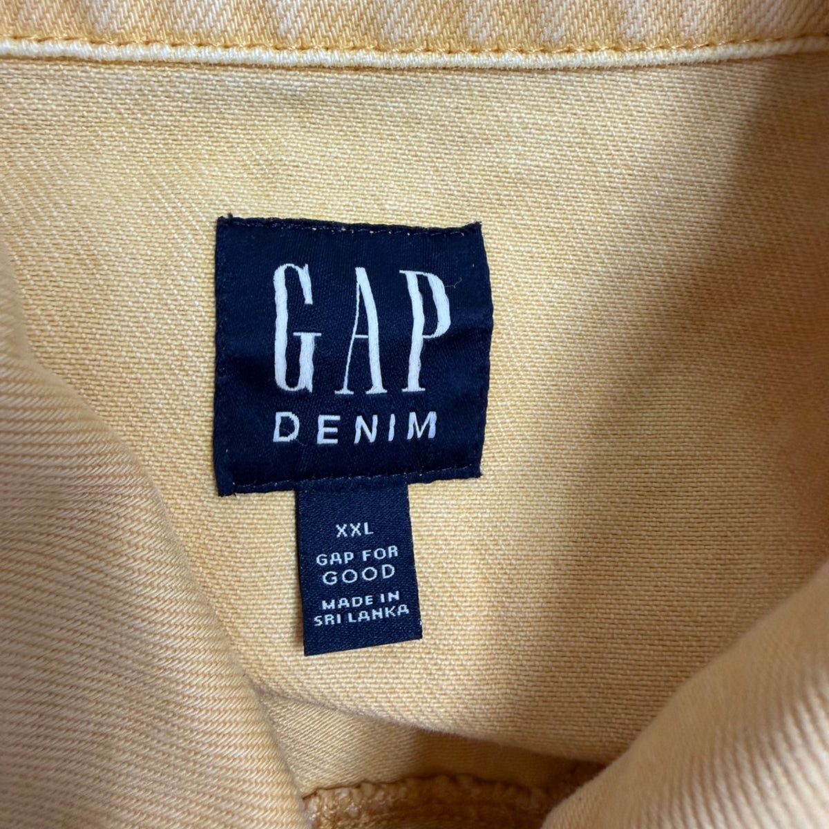 Gap Womens Yellow Denim Jacket Full Button FrontCotton Casual Sz XXL