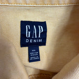 Gap Womens Yellow Denim Jacket Full Button FrontCotton Casual Sz XXL