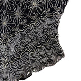 Papell Boutique Womens Black Silk Beaded Halter Top Evening Wear Size M