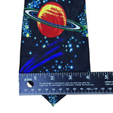 Steven Harris Mens Navy Microfiber Handmade Planet Print Tie 58