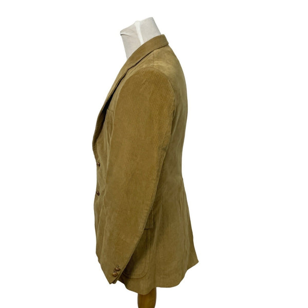 Vintage Corduroy Notched Lapel PETERS Men's Tan Blazer/Jacket M