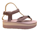Teva Women’s Pink & White Adjustable Adhesive Straps Platform Sandals Size 6