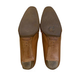 Fratelli Rossetti Women’s Tan Leather Tassel Detail Heeled Loafers Size 7.5