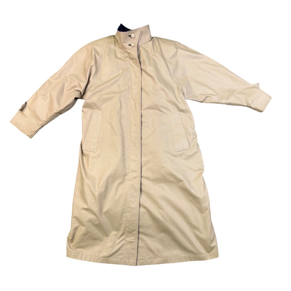 London Fog Women Beige Trench Coat With Button Embellishment Size 10 Petite