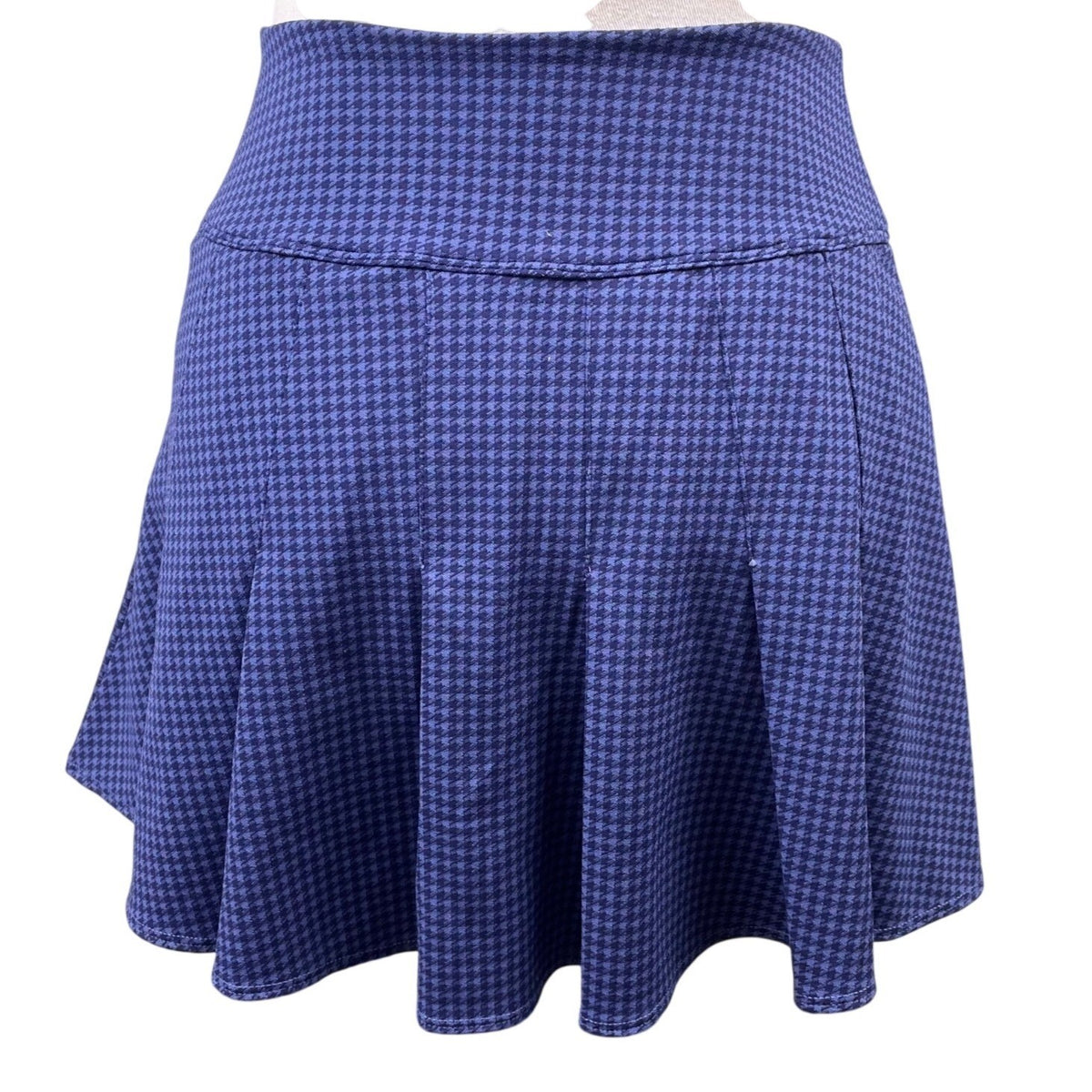 Offline By Aerie Womens Blue Polyester Elastane Houndstooth Skirt Stretchy Sz S