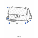 Women’s Pink Floral Embellishment With Chain Strap & Handle Clutch Purse