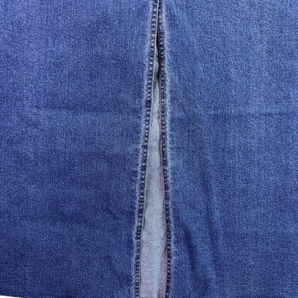 Jessica Simpson Womens Blue Denim Stretch Maxi Skirt Raw Hem Slim Fit Size 12