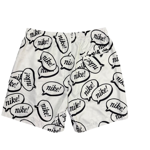 Nike Mens White Graphic Shorts Large Logo Print Sz L
