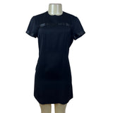 Banana Republic Womens Black Acetate Blend Short Sleeve Shift Dress Size 2
