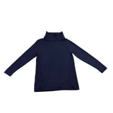 Bylyse Womens Navy Cotton-Blend Turtleneck Sweater Ribbed Knit Size M