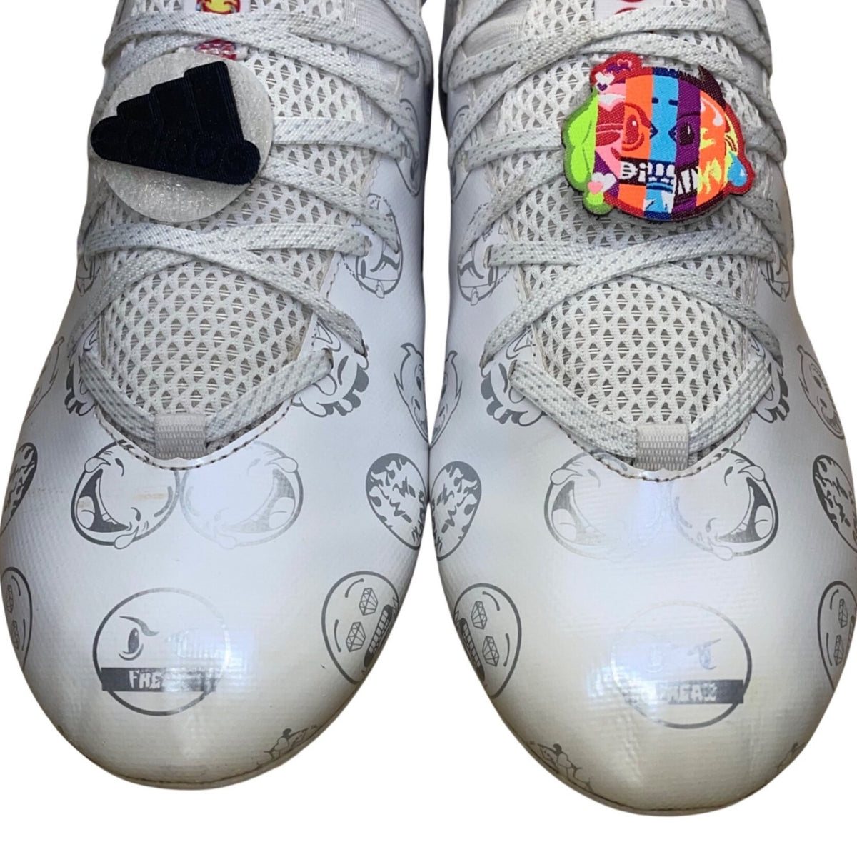 Adidas Men’s White Athletic Freak X Big Mood Football Cleats Size 12