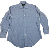 Ralph Lauren Mens Classic Fit Blue & White Striped Dress Shirt Sz 15.5 (32/33)