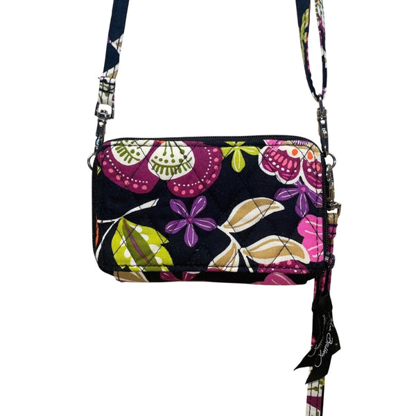 Vera Bradley Women’s Multicolor Floral Adjustable Strap Crossbody Bag Wallet