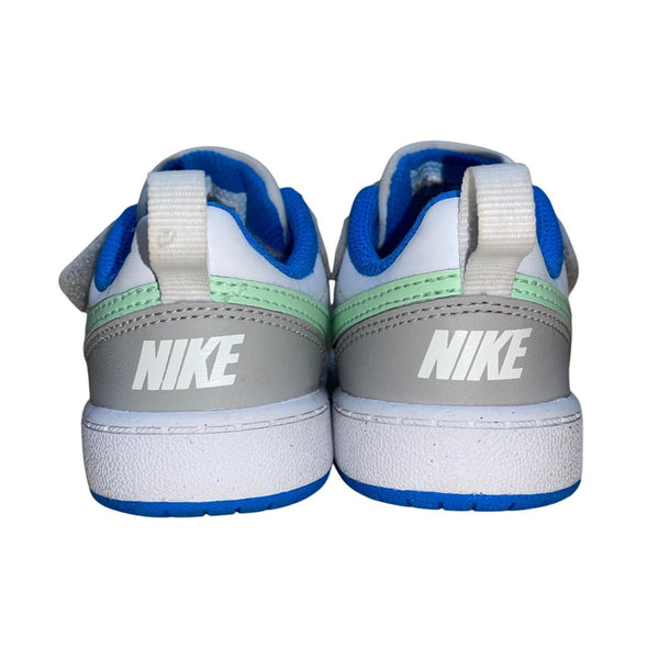 Nike Toddlers Gray & White Leather Adhesive Strap Low Top Shoes Size 6C